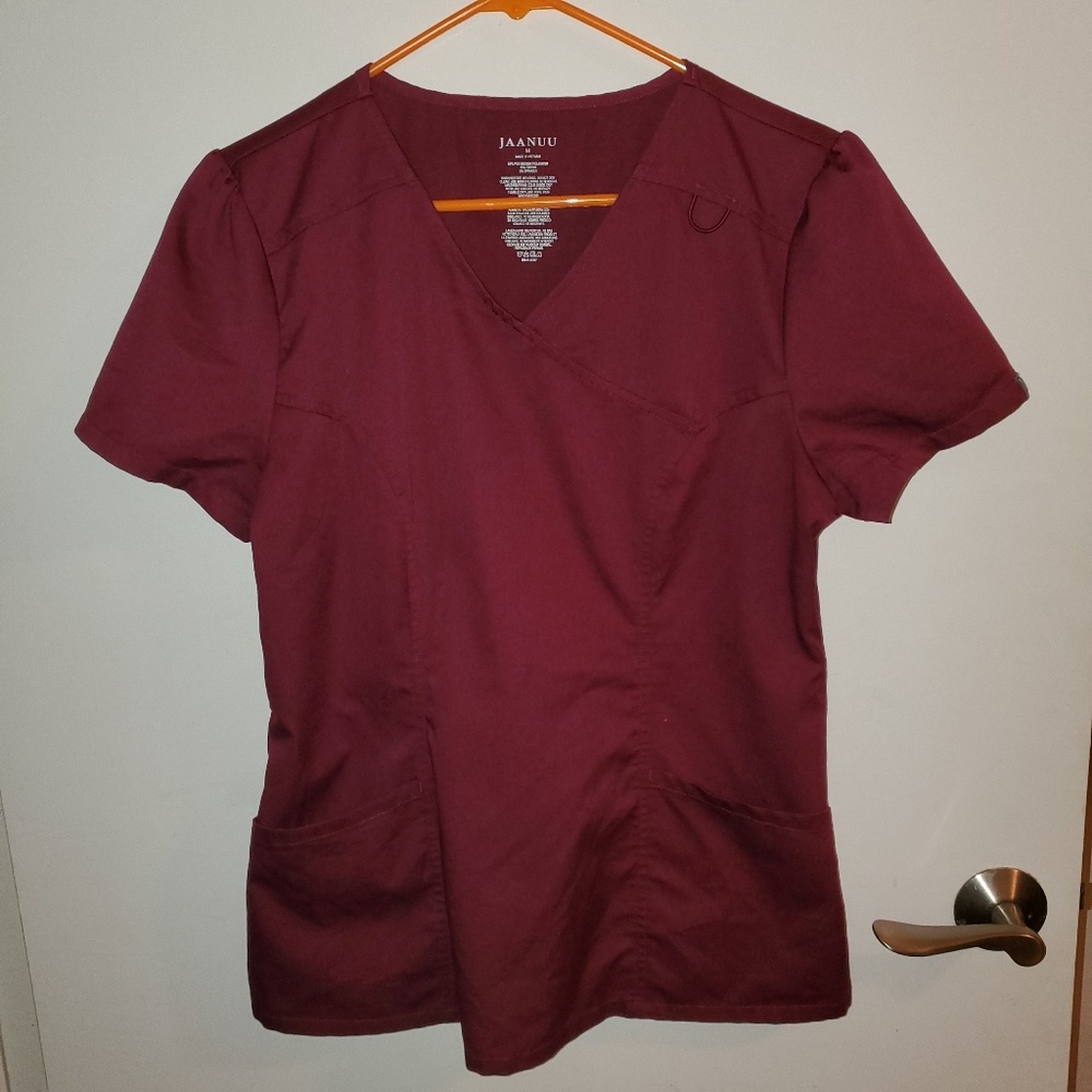 Jaanuu Mock Wrap Neck Top